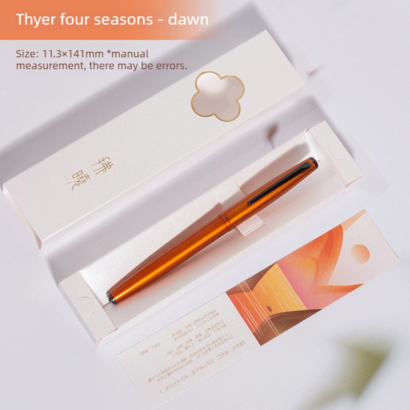 THYER Fountain Pen 12 Colors Stainless Steel Classic Body Hooded Nib EF F PK JINHAO 911 Stationery Office School Supplies (as the picture,EF)