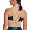 Under Armour Project Rock Printed Medium-Support Crossback Sports Bra Women Underwear Seaside-Blue 1377953-722
