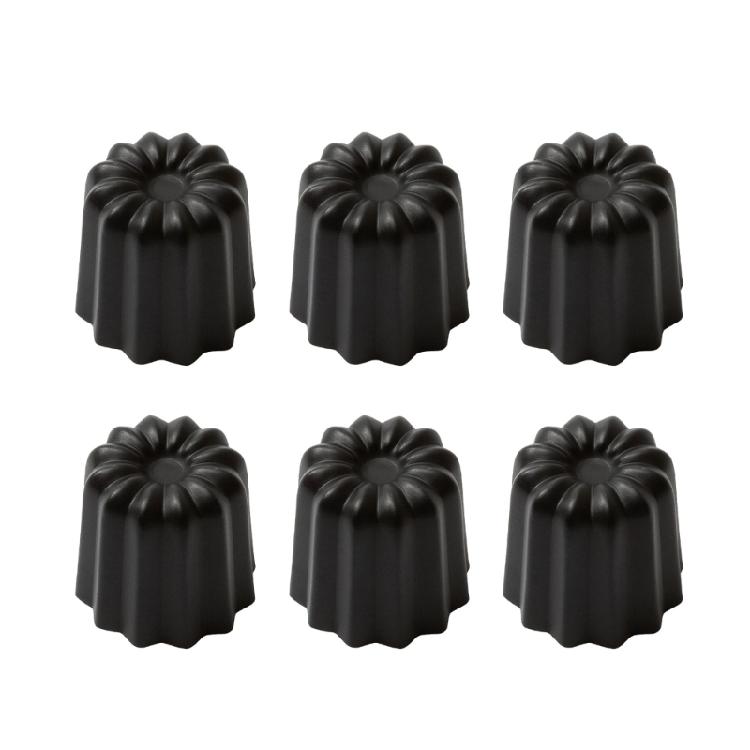 

6pcs Aluminum Alloy Cannele Molds Heat Resistant and Nonstick Muffin Pans Efficient Kitchen Baking Mould for Dessert 1