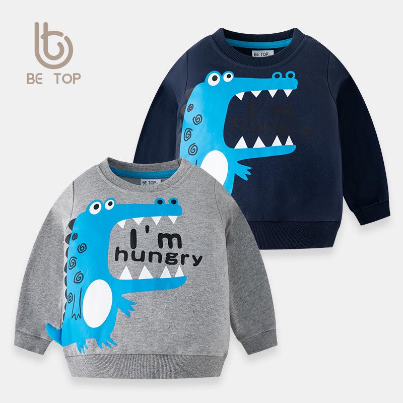 Children's 3D Dinosaur Cartoon Hoodie - Autumn Long Sleeve Top for Boys