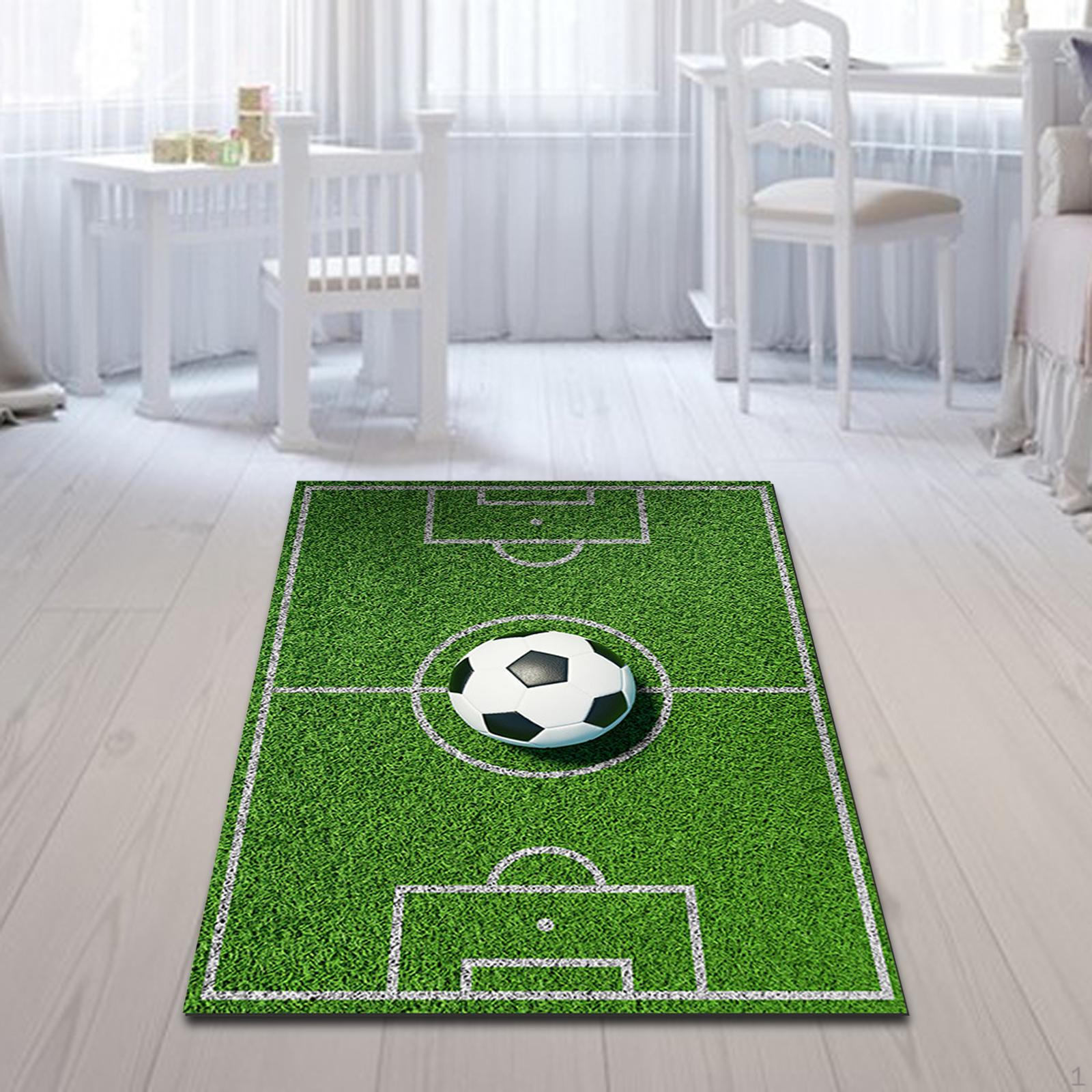 

Carpets Kids Playhouse Soft Bedside Pad Sports for Dining Room Boys Girls Living 50cmx80cm Ball