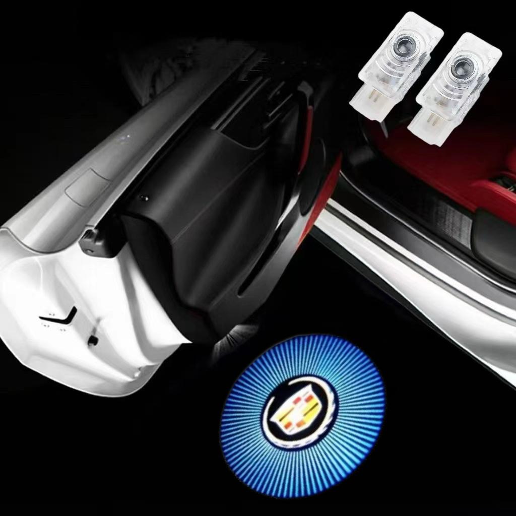 2X Led Welcome Car Door Light Projector for Cadillac SRX XT4 XT5 XT6 ATS XTS CTS CT6 Car Wireless Universal Styling AccessoriesTI9 