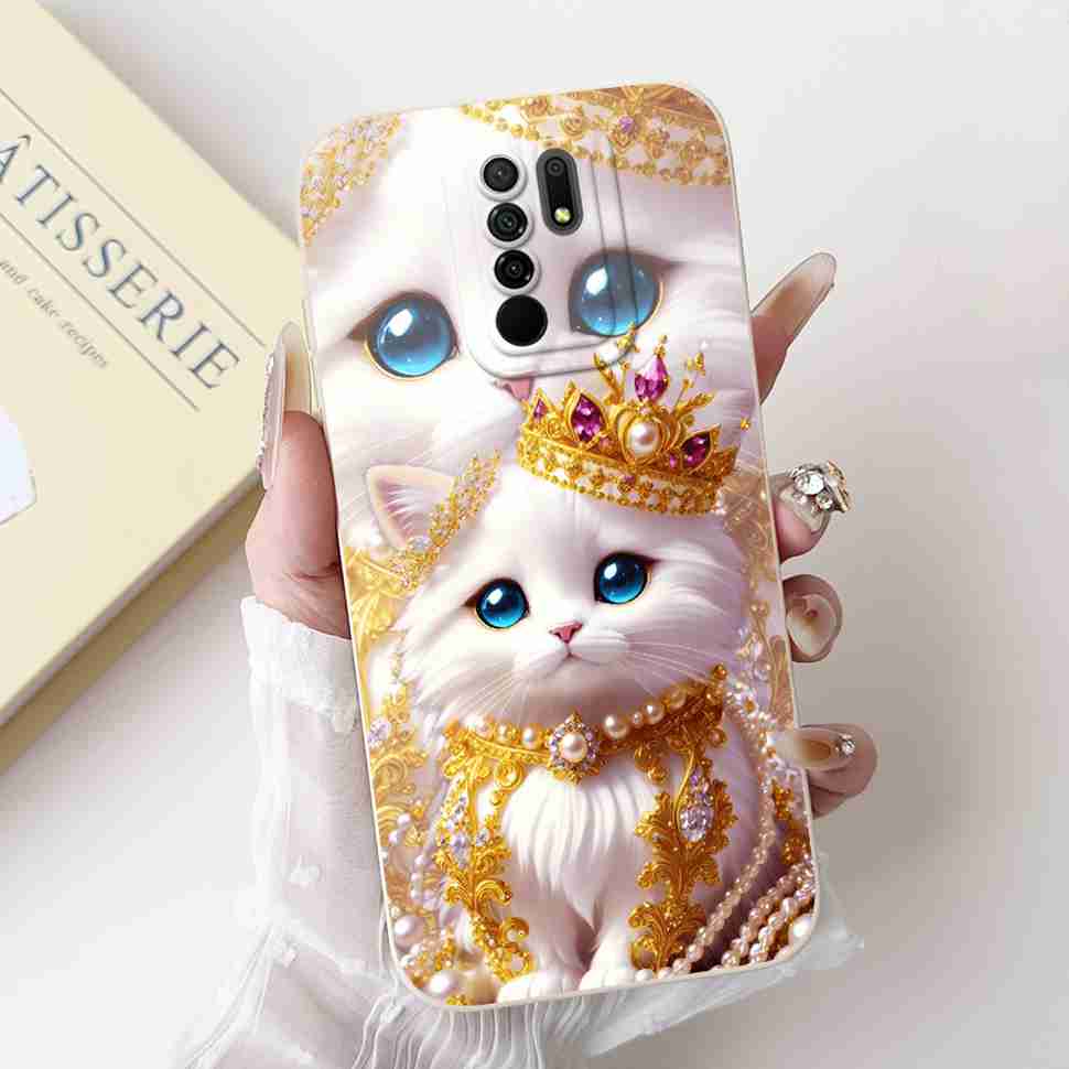 For Xiaomi Redmi 9 Case Cute Cartoon Rabbit Cat Soft Silicone Cover For Redmi 9 M2004J19AG M2004J19G Bumper Phone Case Funda