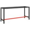 VidaXL Workbench Frames Black and Matte Red 170x50x79 Cm Metal