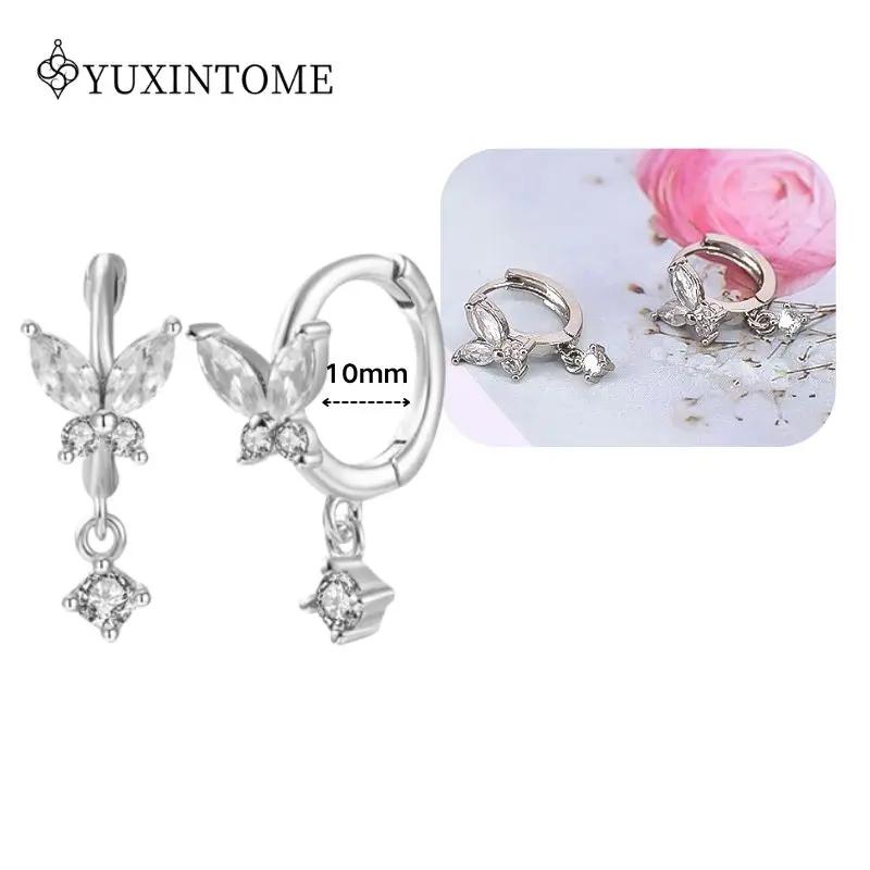 925 Silver Ear Needle Crystal White Zircon Silver Series Tassel Drop Earrings Luxury Fashion Party Jewelry Accessories