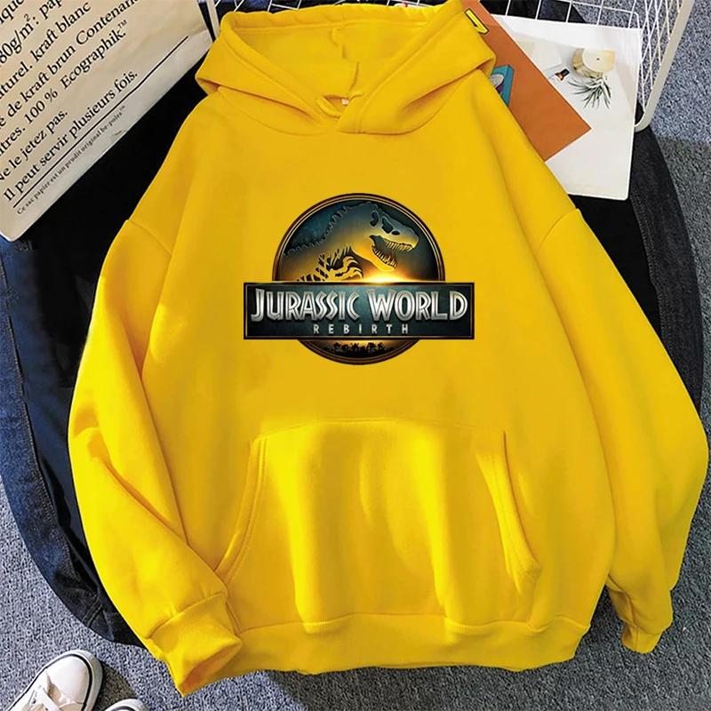 Men's Autumn Winter Hoodies Dinosaurs Garphic Printed Sweatshirt Unisex Casual Fashion O-Neck Long Sleeve Fleece Pullover