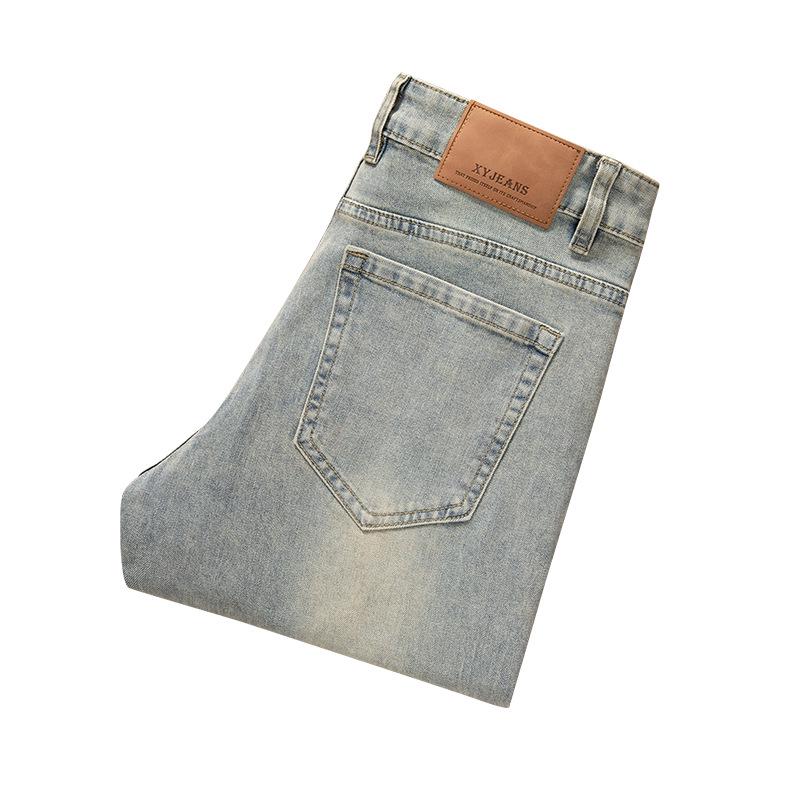 2024 Pánské Slim Fit Světlé Retro Elastické Džíny – Trendy a Všestranné