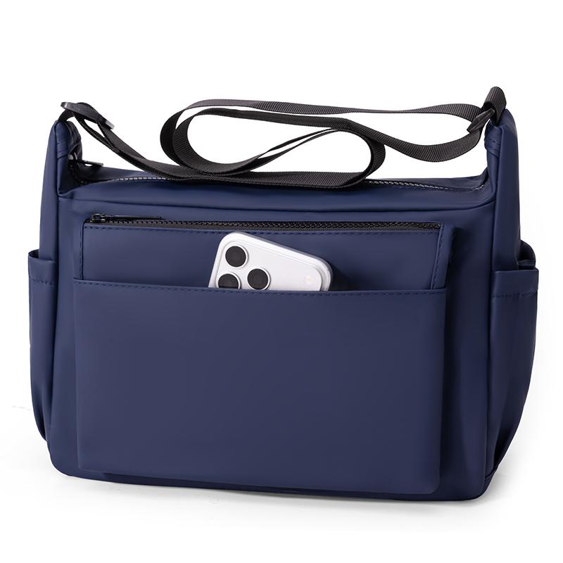 Unisex Nylon Crossbody Bag Multi Pocket Casual Shoulder Handbag for Travel Work