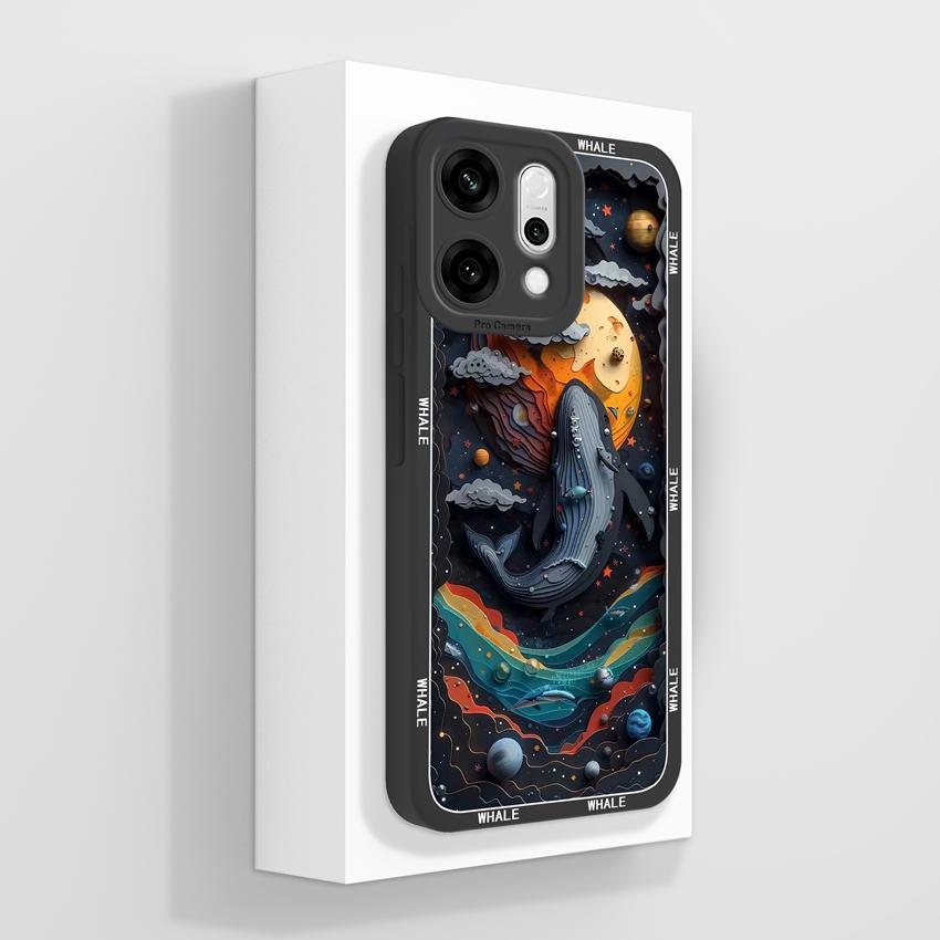 Case For Oppo Reno14 13 12 11 10 2 Pro 2Z 13F Phone Cover Cute Astronaut Pattern Soft Slim Liquid Silicone Dustproof Protective Shell For Oppo Housing