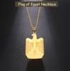 Cazador Flag of Egypt Pendant Necklace for Women Men Stainless Steel 2026 Eagle Jewelry Birthday Anniversary Gift Wholesale New