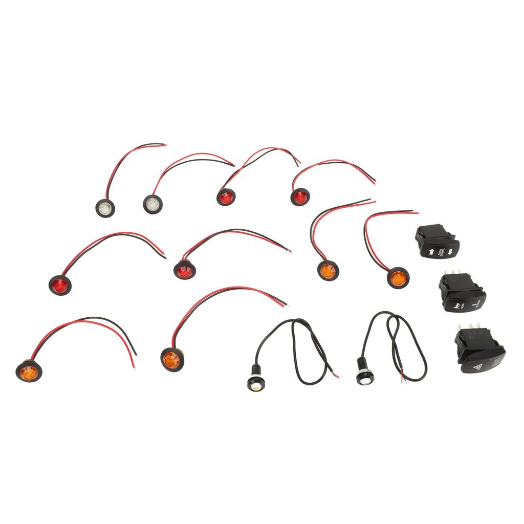 UTV Turn Signal Kit Flasher Relay Harness DC12V UTV Rocker Switch Turn Signal Kit Replacement for