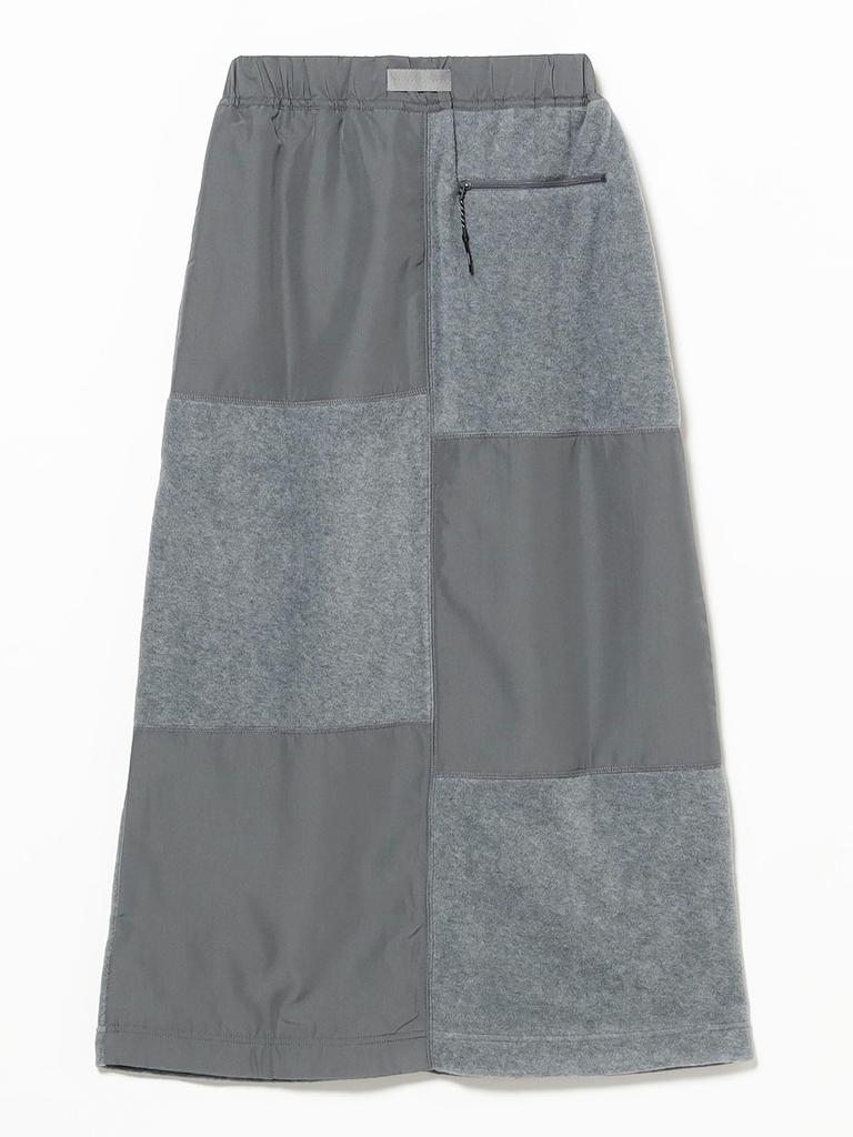 Beams Boy Gramicci Thermal Fleece Patch Skirt, Women's, Gray, Size S