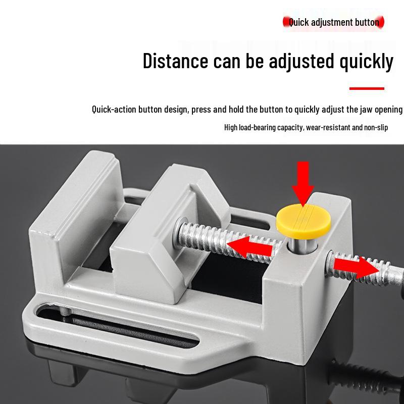 Heavy-Duty Aluminum Alloy Multifunctional Bench Vise with Flat Jaws