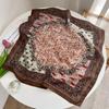 Old Money Wind Cashew Flower Cotton Brown Small Square Scarf Silk Scarf Scarf Shirt Shawl Hair Band Belt Scarf