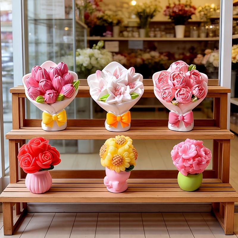

6pcs DIY Micro Floral Arrangement, Miniature Craft for Focus & Relaxation, Tabletop Vase Decor, Mother s Day Gifts