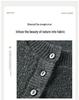 Women's Solid Color Cashmere Button Sweater - Warm, Versatile, Loose Knit