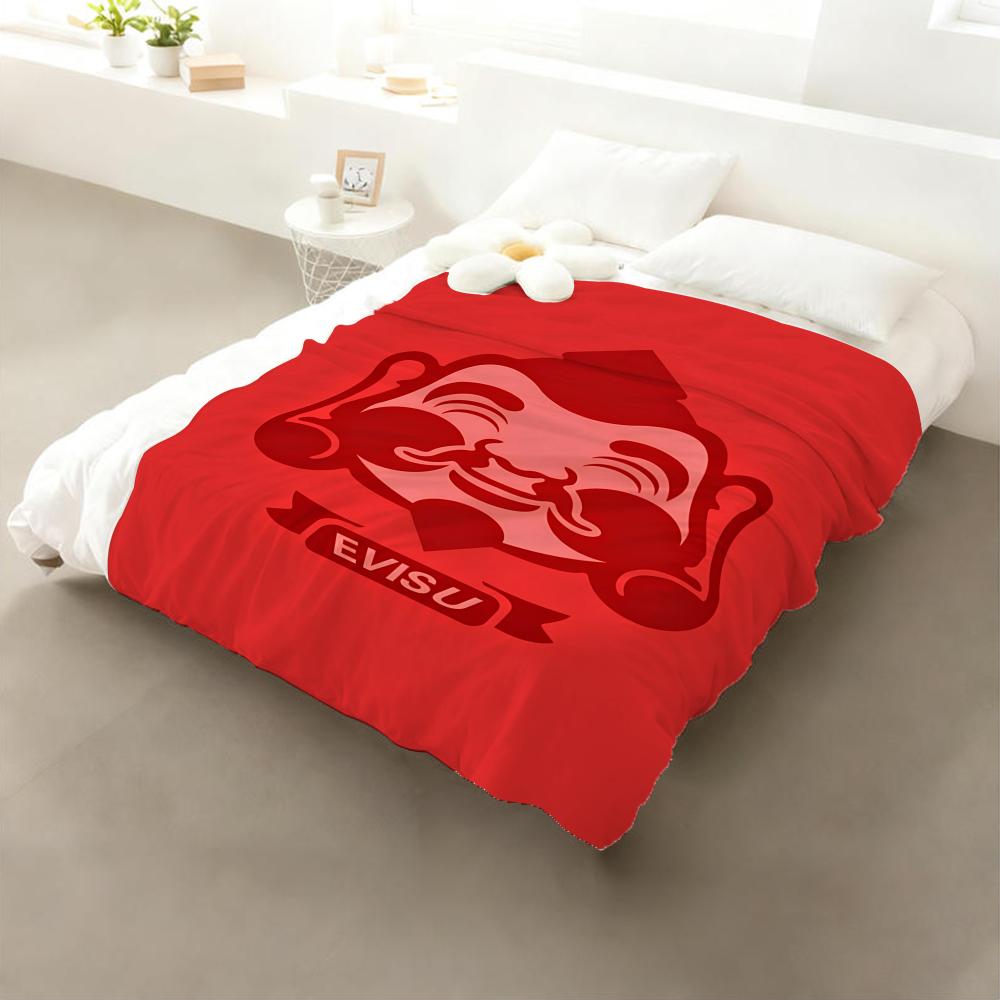 

Feans E-Evisu Throw Flannel Throw Blanket: Soft Kid-Friendly Warm Anti-Static All Season Washable Couch Bed Home 75x90cm