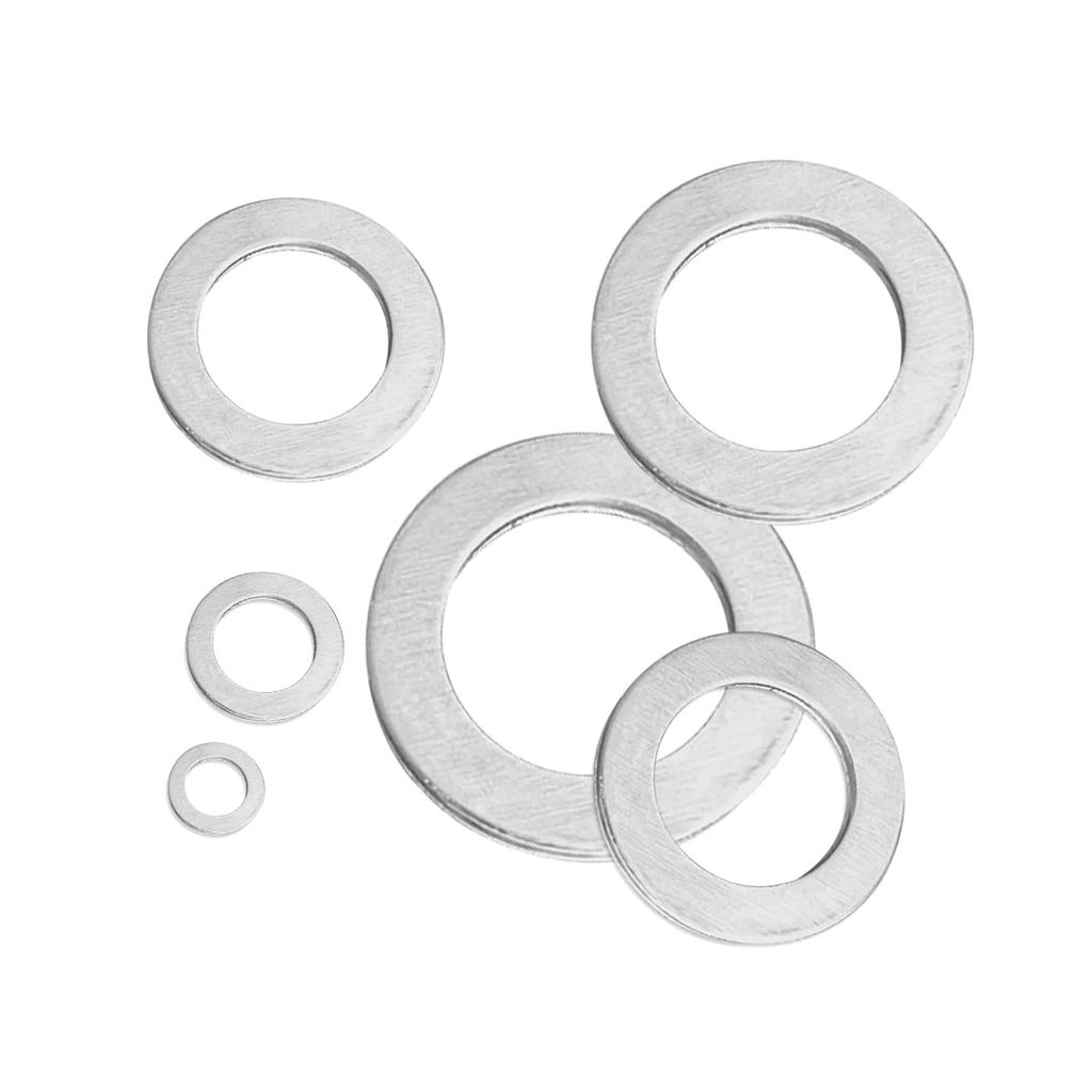 185pcs Aluminum Flat Washer Assortment Kit Aluminum Flat Washers M5 M6 M8 M10 M12 M14 M16 Washer Flat Ring Gasket Rings