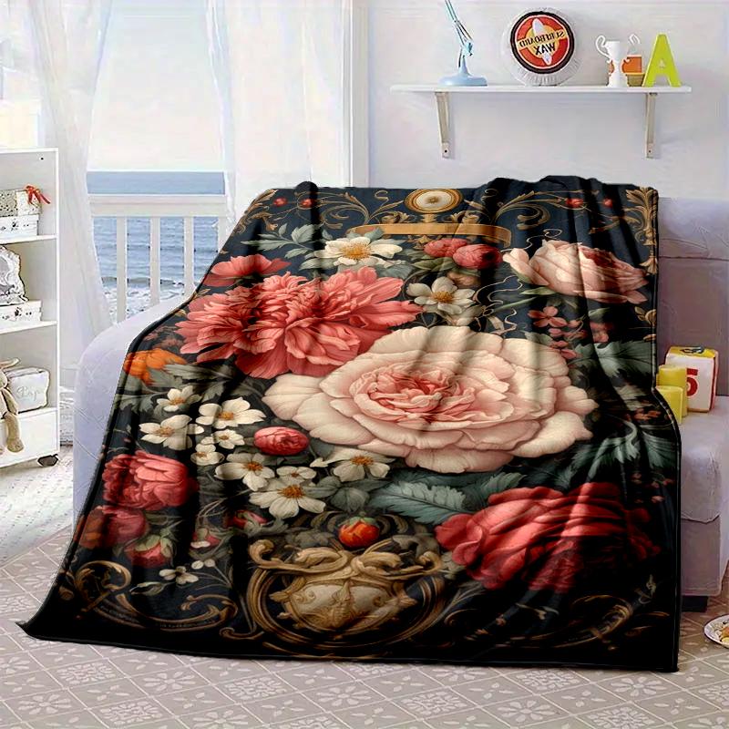 Floral Elegance In Bloom Blanket Flannel Blanket Throw Blanket Sofa Cover Blanket Soft Premium Blanket Picnic Blanket Tv Blanket Gifts