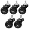 5x Ikea Office Chair Wheels Rubber Quiet Swivel Office Chair