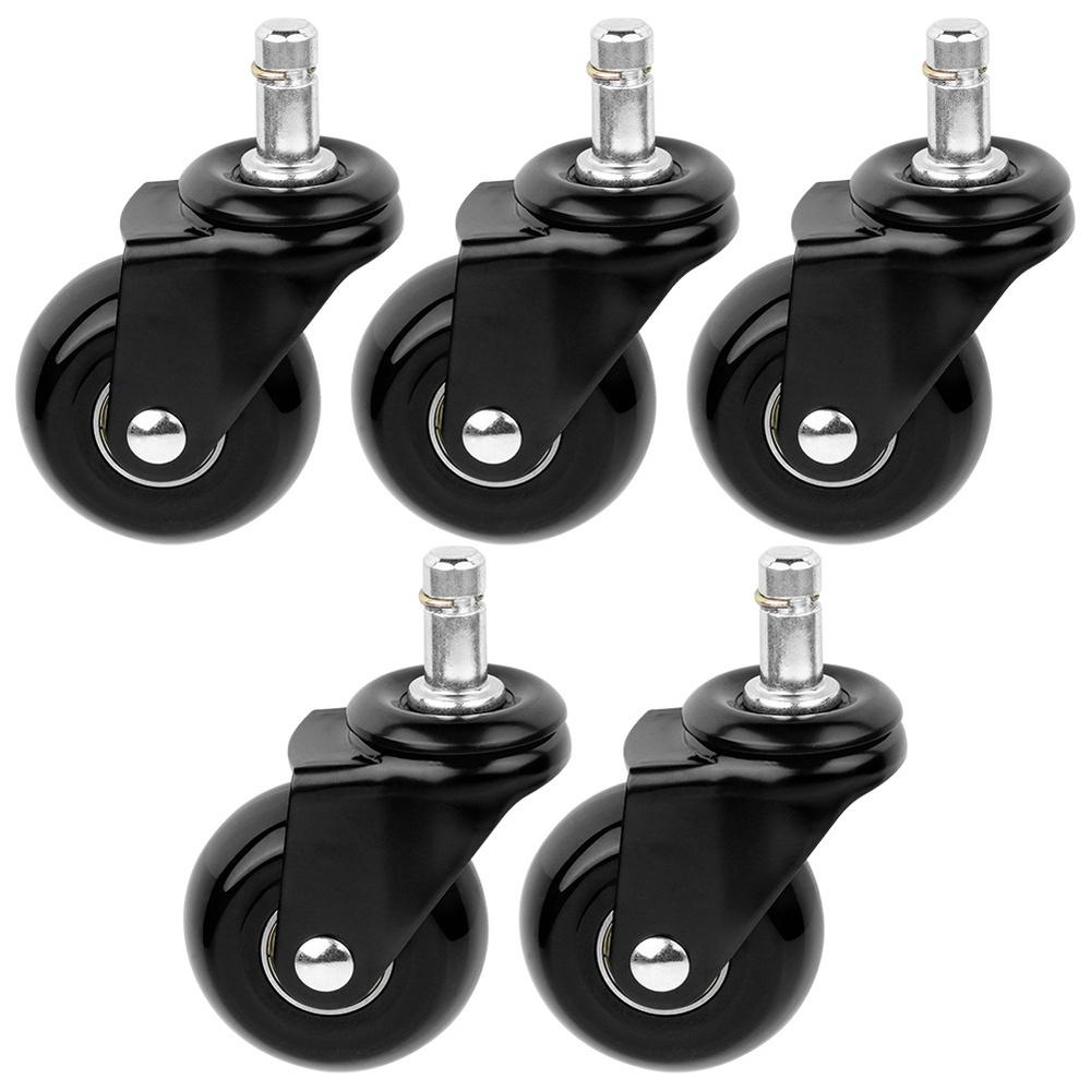 5x Ikea Office Chair Wheels Rubber Quiet Swivel Office Chair