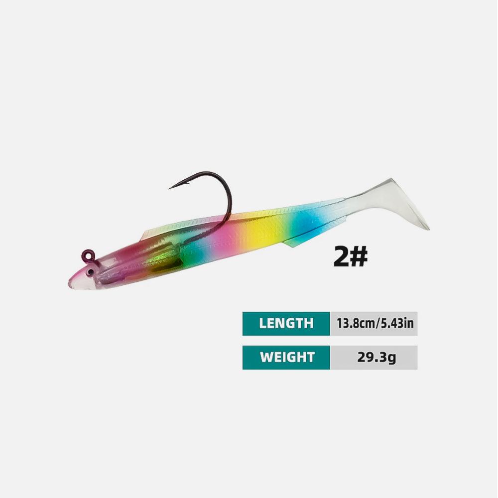 Bionic Soft Fish Lure - Laser Eel Lead-Head Bait, Black Fish Attractor, Available in Five Colors