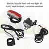 24V 36V 48V Electric Bike Front and Rear Light Set Headlight and Tail Light with Horn Kit