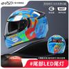 Full Face Motorcycle Helmet Electric Scooter Riders Adult Unisex ABS Safety With LED Rear Light 3C DOT Certified