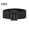 Ceinture en Simili Cuir Taille Réglable Ceinture Femme, Large Ceinture Élastique de Taille Accessoire avec Boucle Carrée, Robe Extensible Mode Flexible Stretch