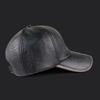 Herbst Winter Baseballkappe Kunstleder Atmungsaktiv Metallösen Color-Blocking Design Vielseitiger Lässiger Stil Baseballkappe