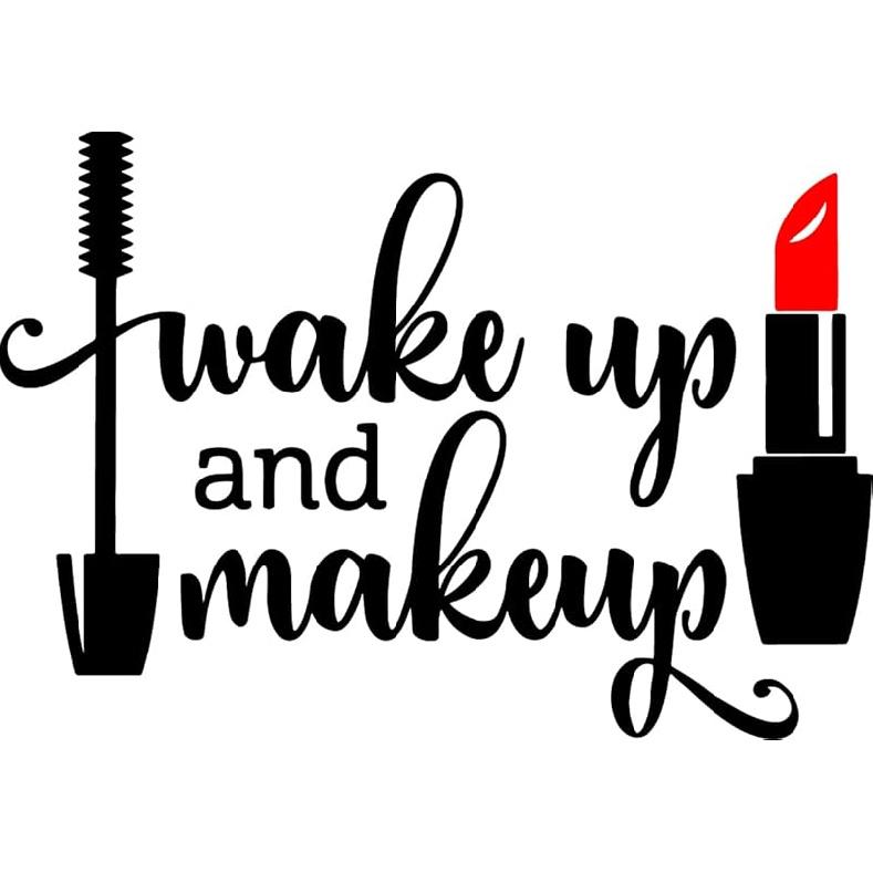 Girl Lips Beauty Salon Manicure Nail Service Art Wall Sticker Vinyl Decal Mural for Bedroom Dressing Table Living Room Home Decoration 23 X 18 In