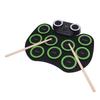 Kids Electric Drum Pad Set Roll Up 9 Drum Practice Pads Pedal and Sticks for Home