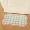 Cream Style Bath Mat Faux Cashmere Soft Bathroom Rug Creamy Aesthetic Pattern Shower Floor Carpet Non-Slip Absorbent Toilet Mat