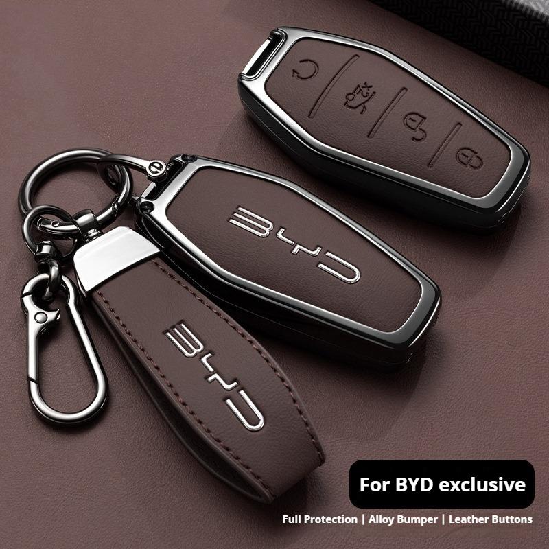 For BYD Han EV Qin Plus DMI Song Pro Tang Dolphin E9 Seal Car Key Cover High-end Remote Key Cover Scratch-resistant Accessories