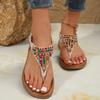 Fashion Mix Color Pearl Sandals for Women Fashion Clip Toe Flat Heel Sandalias Mujer Summer Pu Leather Non-Slip Beach Sandals Female