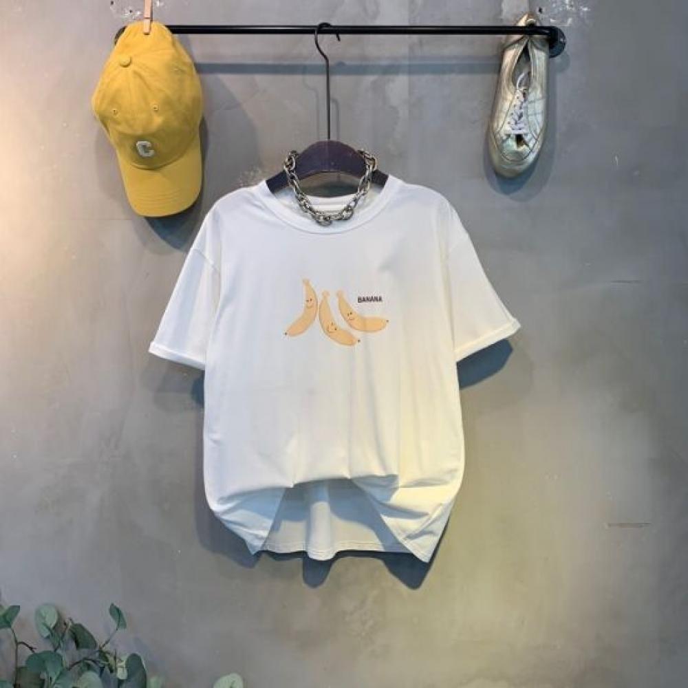 C S In The Room Liz Banana prInTIng ShorT Sleeve T ShirT 3Color