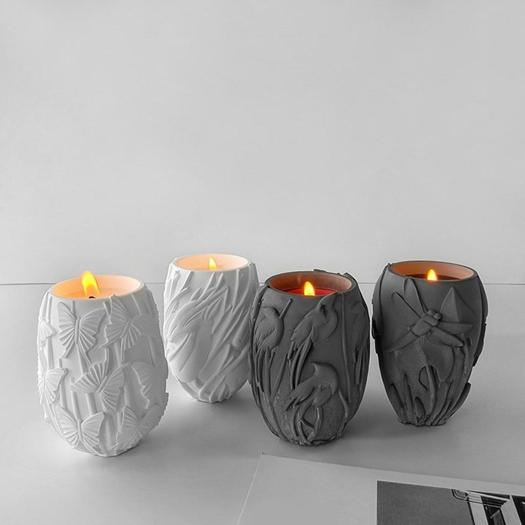 Versatile Silicone Planter and Candle Holder Molds Flexible Silicone Brush Container Mold Personalized Candle Cup Mold