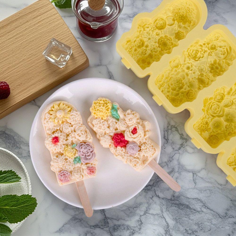 Food Grade Silicone Summer Ice Cream Mold Portable Homemade Ice-Pop Making Mould DIY Quick Frozen Ice Cube Maker Fruit Juice
