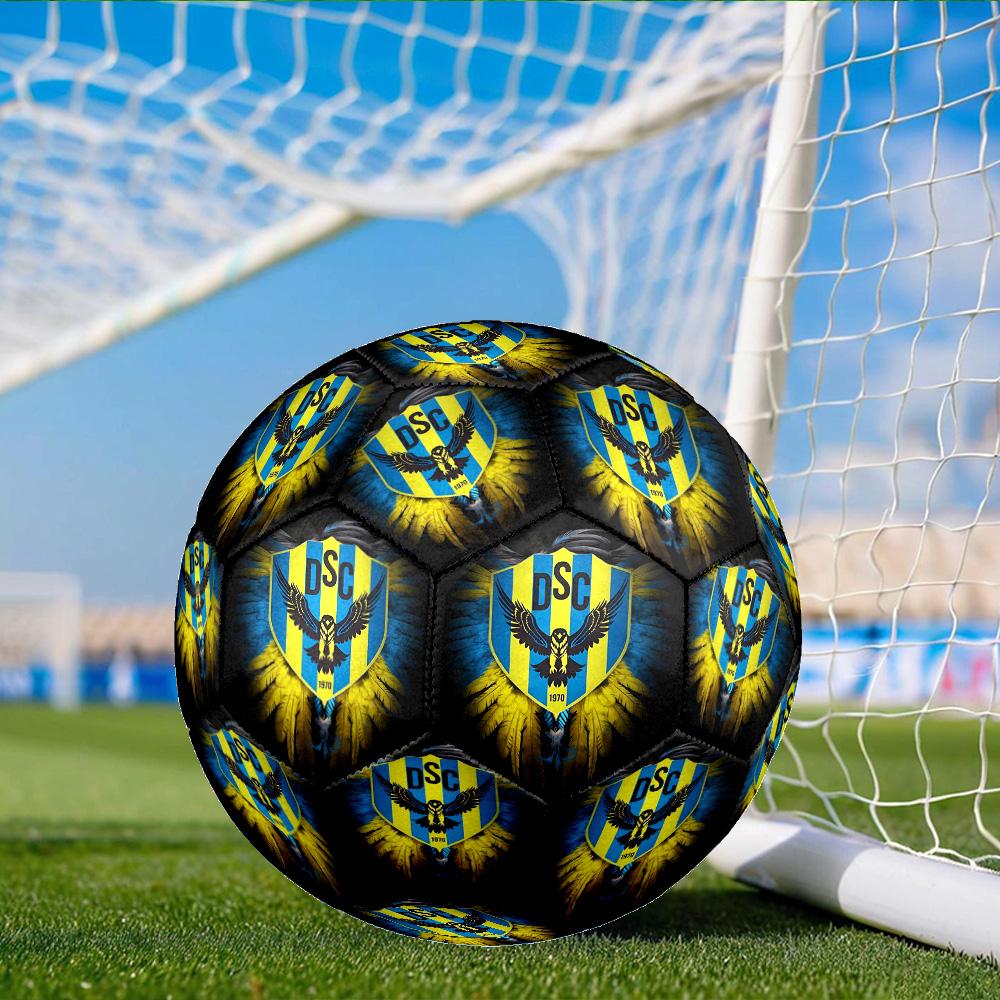 Duhok Sports Club Emblem Size 5 Soccer Ball, Suitable for Training and Matches, High-Elasticity, Wear-Resistant Material Gift for Fan