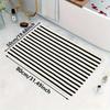 1pc Large Area Mat Mat - Black and White Horizontal Stripes, Non-Slip Floor Mat for Living Room, Bedroom, Entryway, Game Room