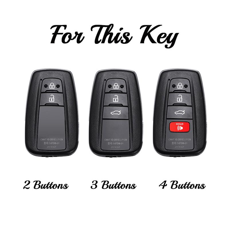 2/3/4 Buttons Tpu Car Key Case Cover For Toyota Corolla Prius Camry Chr C-Hr Rav4 Altis Land Cruiser Prado Key Shell Fob Keyring