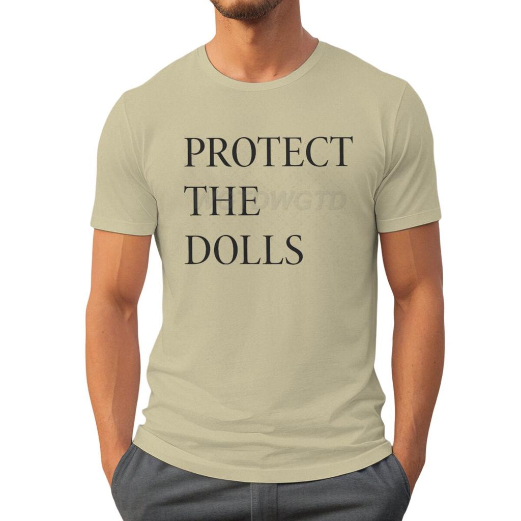 Hot Protect The Dolls Printed TShirts For Men Summer Short Sleeve Tee Shirts Round Neck T Shirt Casual Summer Men Clothes