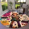 Pippi Longstocking Round Area Rug,Carpet Rug for Living Room Bedroom Sofa Playroom Decor,Non-slip Floor Mat