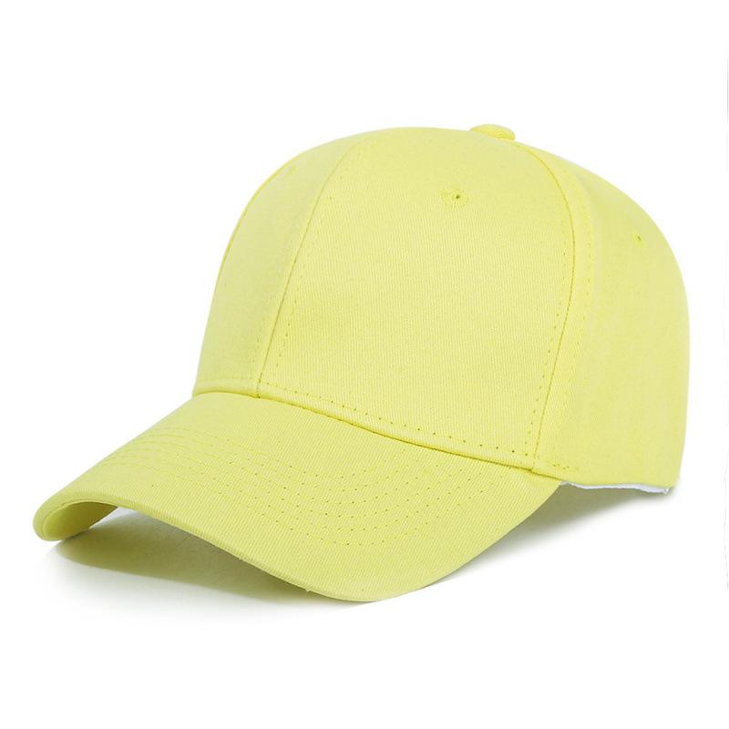 Solid color light board hat women's hard top versatile cap men's pure cotton baseball cap men's sun hat