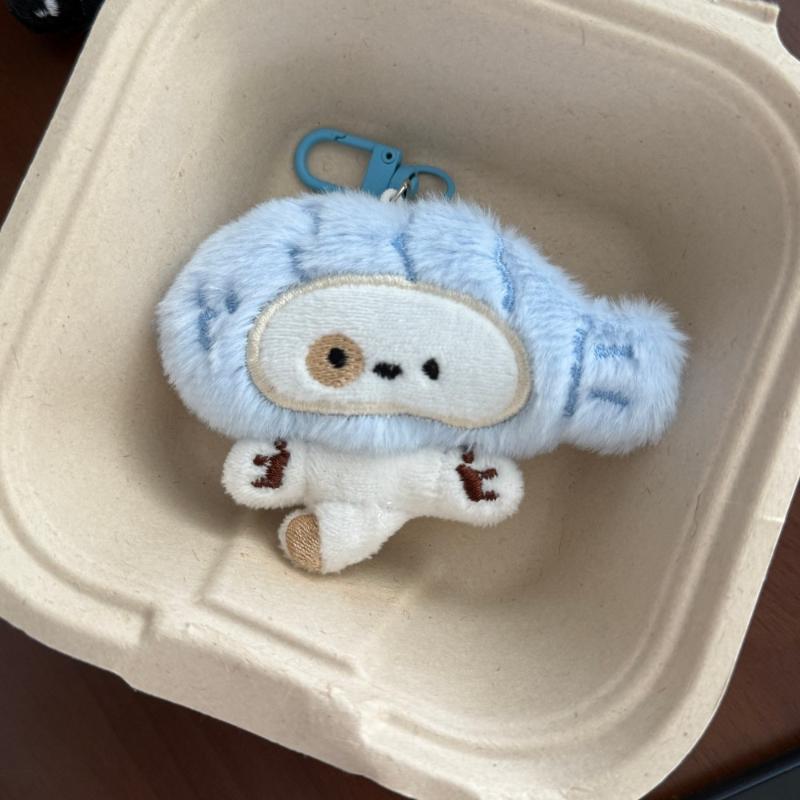 1pcs Cute Cartoon Plush Keychain Creative Fashion Pendant Simple All-matching Bag Decoration Accessorie