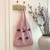 Aesthetic Knitted Bag Women Hollow Out Crochet Bow Handbag Large Capacity Handmade Tote Bag Summer Beach Woven Shoulder Bag