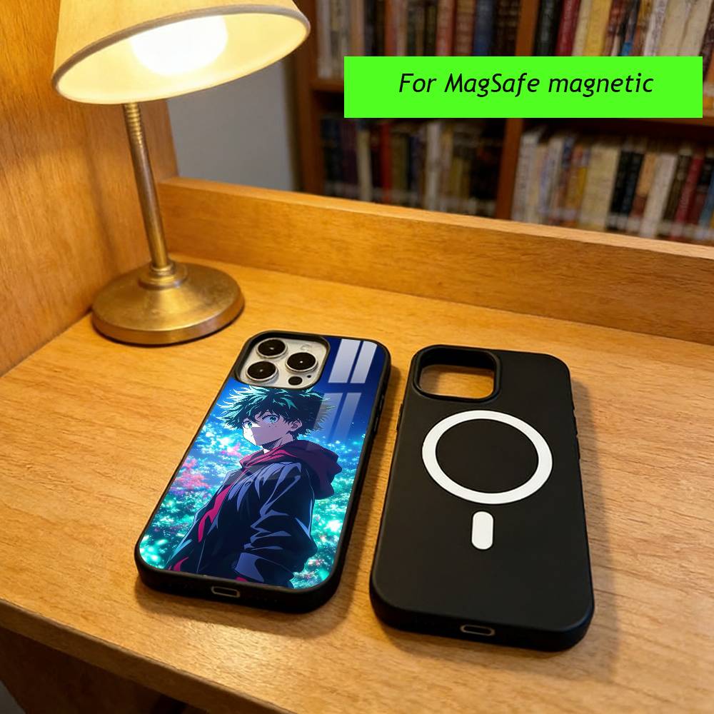 Anime M-My Hero Academia D-Deku Phone Case For iPhone17,16,15,14,13,12,11 Plus,Pro Magnetic with Magsafe Wireless Charging