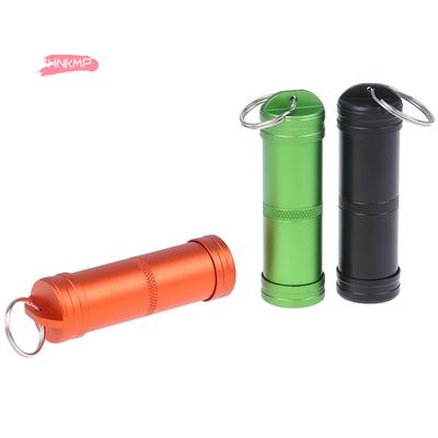 H-1PC Aluminum Alloy Mini Pill Container Bottle Portable Outdoor EDC Single Chamber Capsule Holder Waterproof Medicine Case Box