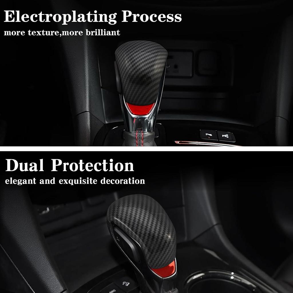 TOMALL Car Gear Shift Knob Cover Compatible with Chevy Colorado Crew Cab Equinox Malibu Shifter Panel Trim for Trax Blazer Trailblazer Gear Lever