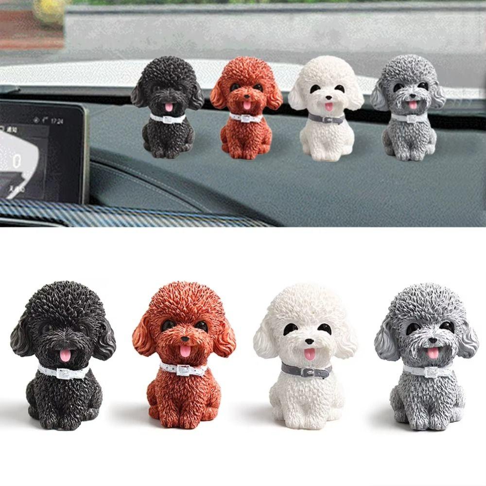 Cute Simulated Dog Animal Model Resin Dog Ornament Car Accessories Dog Figurine  Garden Decoration